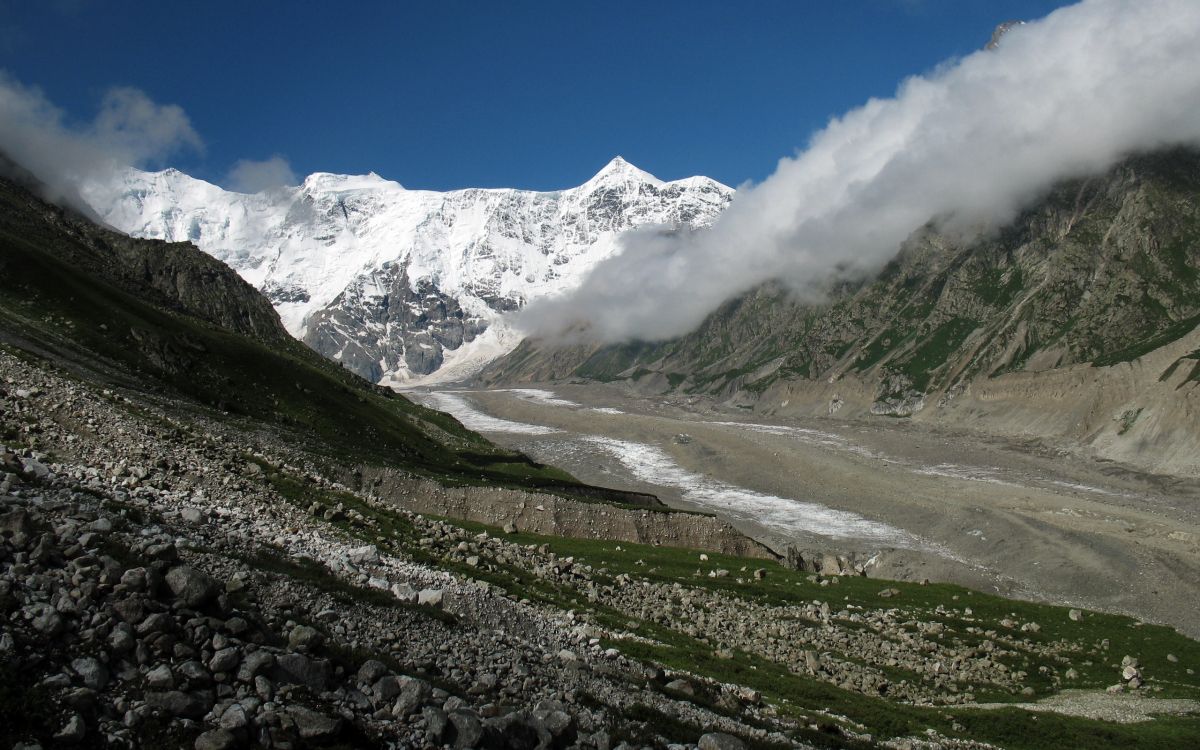 Обои горный хребет, горный рельеф, нагорье, Долина, дикая местность в разрешении 2560x1600