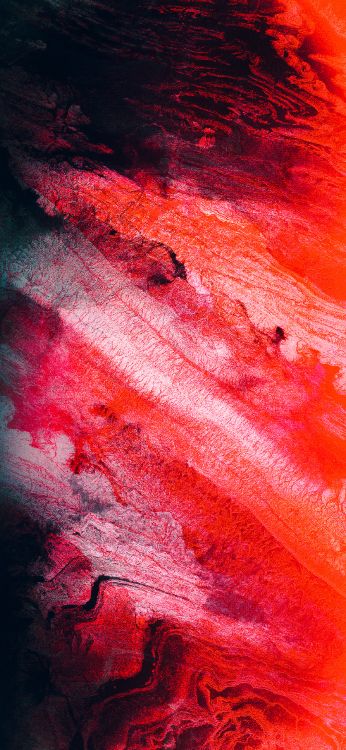 Обои ios, Эпл, Drypdesigns, художественная краска, розовый в разрешении 1242x2688