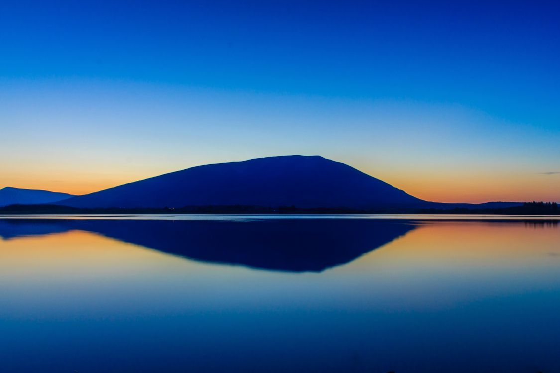Обои отражение, синий, природа, горизонт, утро в разрешении 5184x3456