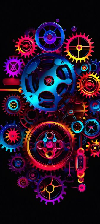 Обои графический дизайн, луназ, андроид, ios, свет в разрешении 1080x2400