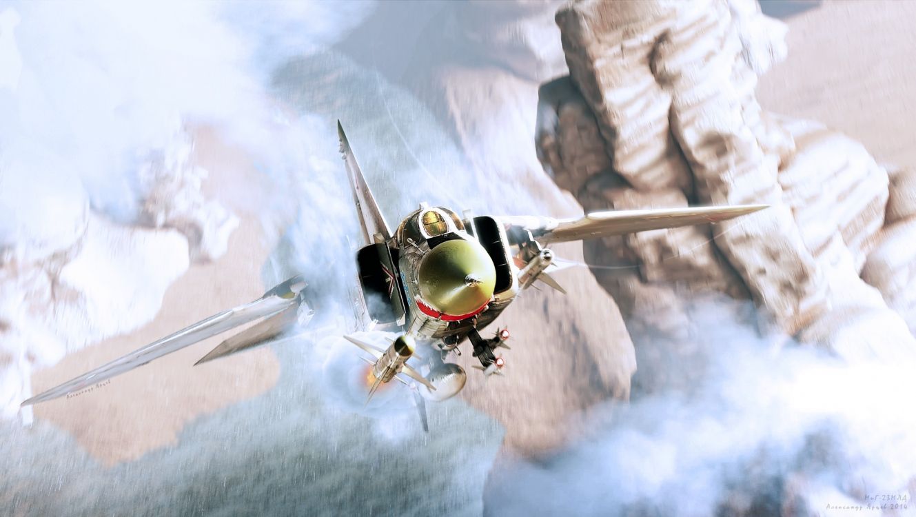 Обои истребительная авиация, Микоян-Гуревич Миг-23, самолеты, авиация, самолет в разрешении 1920x1083