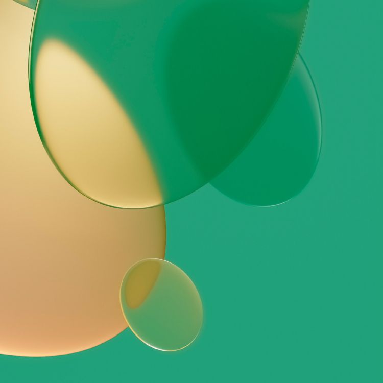 Обои Huawei, Huawei HarmonyOS 2.0, крупный план, гармония, лазурный в разрешении 2376x2376