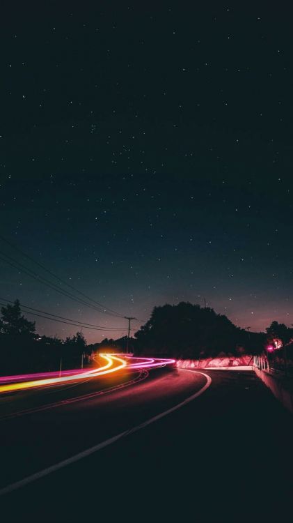 Обои 101, атмосфера, автомобильное освещение, природа, дорожное покрытие в разрешении 1080x1920