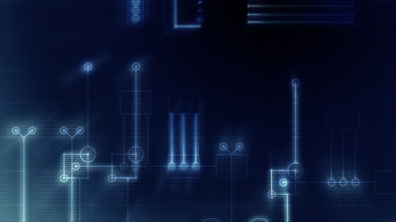 Обои синий, свет, высокая технология, инженерия, Информационные технологии в разрешении 3840x2160