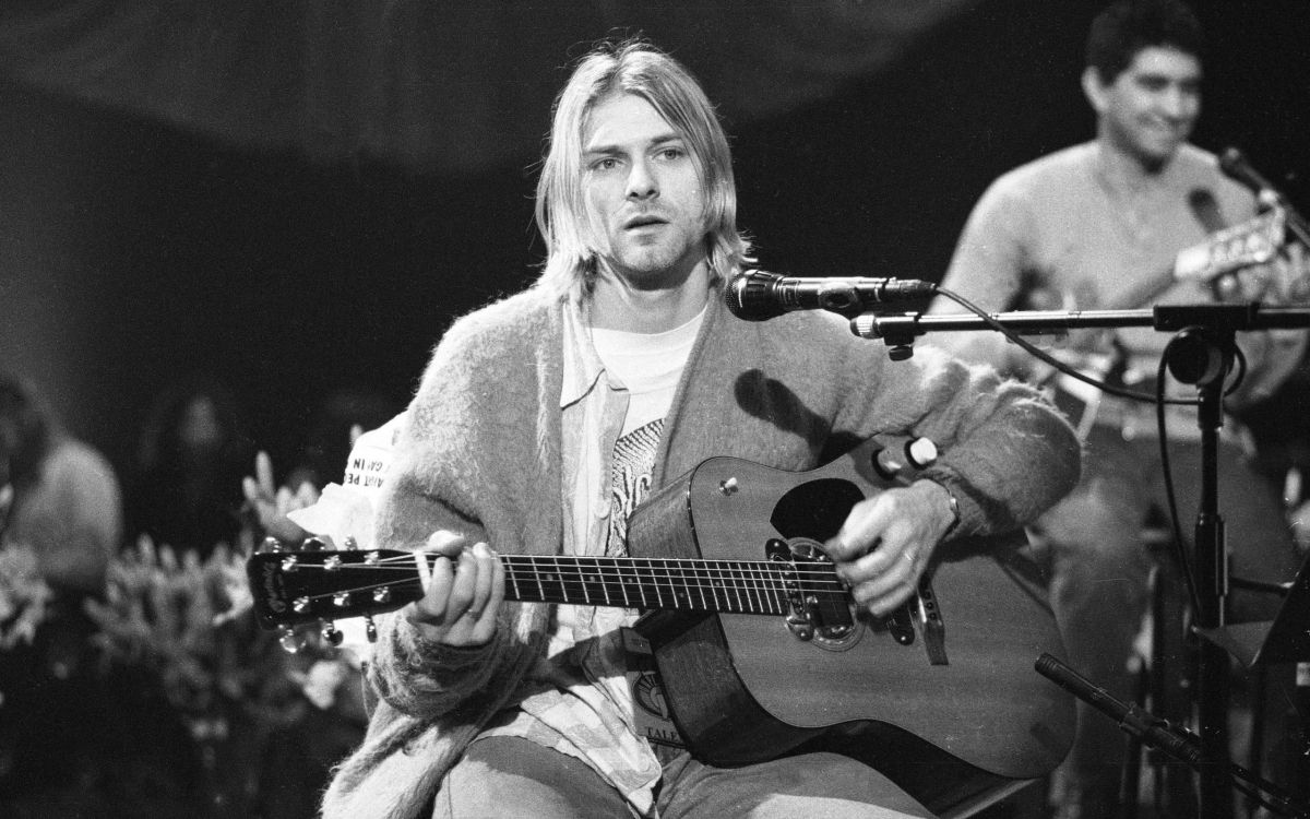 Обои нирвана, гитара, струнный инструмент, музыкант, музыка в разрешении 2560x1600