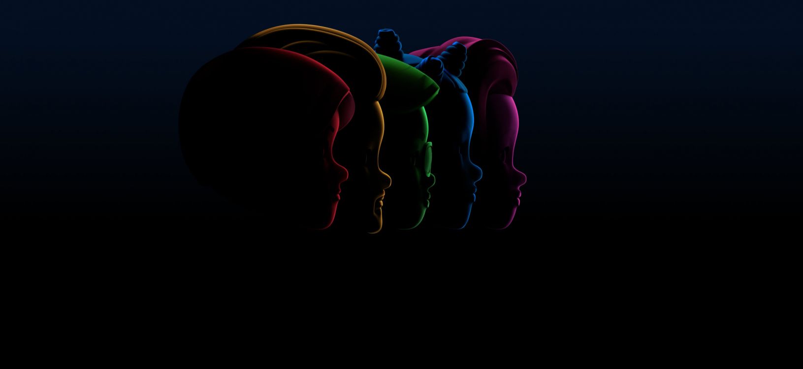 Обои Apple МасВоок Pro, яблоко, 2022, красочность, Визуальный эффект освещения в разрешении 2524x1160