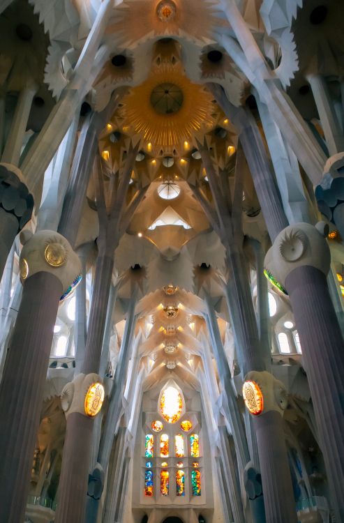 Обои Собор Sagrada Famlia, Ла Саграда Фамилиа, архитектура, место поклонения, святое место в разрешении 2927x4448