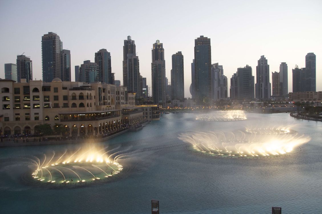 Обои Бурдж Дубай, Бурдж Халифа, Дубай Молл, Фонтан Дубай, город в разрешении 3470x2305