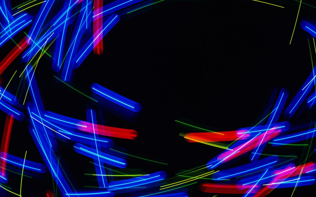 Обои неон, свет, синий, электрик, линия в разрешении 3200x2000