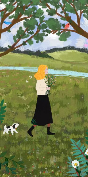 Обои Xiaomi, Xiaomi Redmi 5, цветок, Люди в природе, арт в разрешении 1080x2160