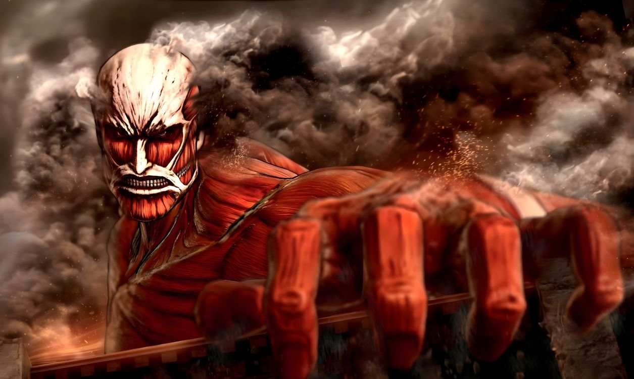 Обои нападение на титан, эрен йегер, Микаса Акерман, Attack on Titan 2, Армин Арлерт в разрешении 7680x4588