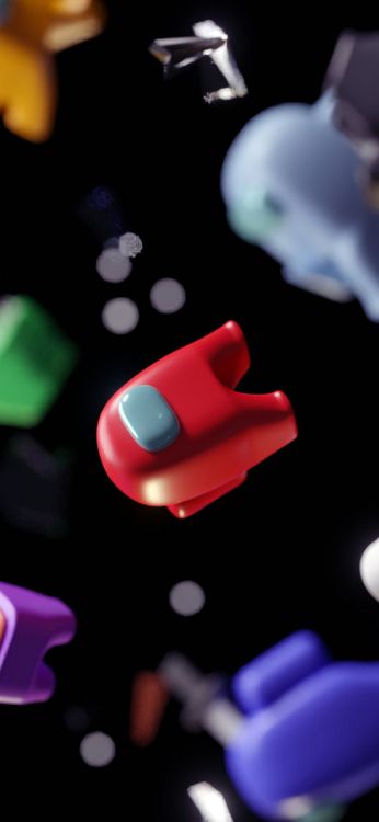 Обои Among Us, черный среди нас, черный, ios, красный цвет в разрешении 1420x3073