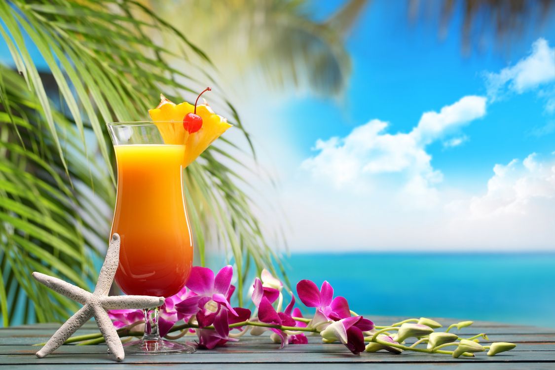 Обои напиток, лето, коктейль, вода, Карибский бассейн в разрешении 2880x1920