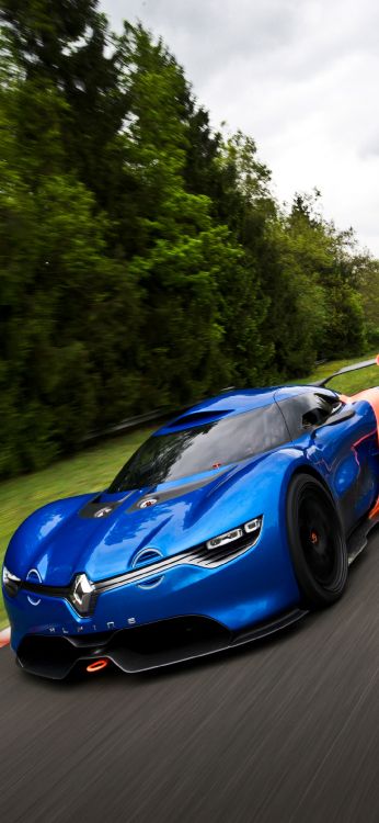 Обои 2012 renault alpine a110 50 концепт, Альпийских A110-50, альпийские автомобили, Renault Group, высокогорье в разрешении 1080x2340