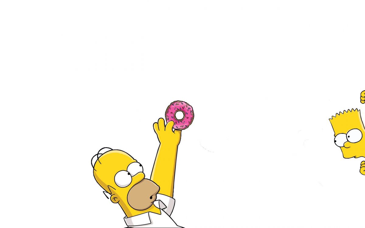 Обои Барт Симпсон, Гомер Симпсон, Мардж Симпсон, мультфильм, желтый в разрешении 2560x1600