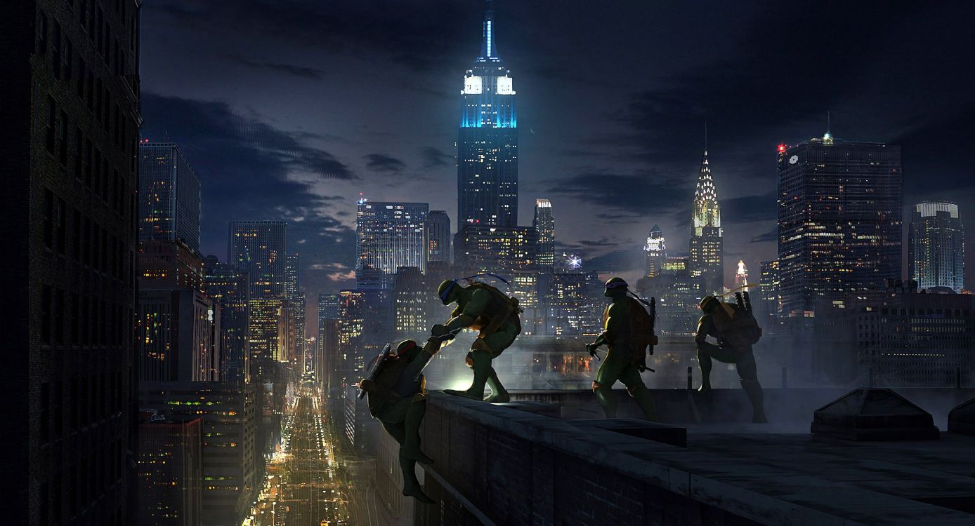 Обои произведение искусства, иллюстрация, арт, метрополия, городской пейзаж в разрешении 2500x1350