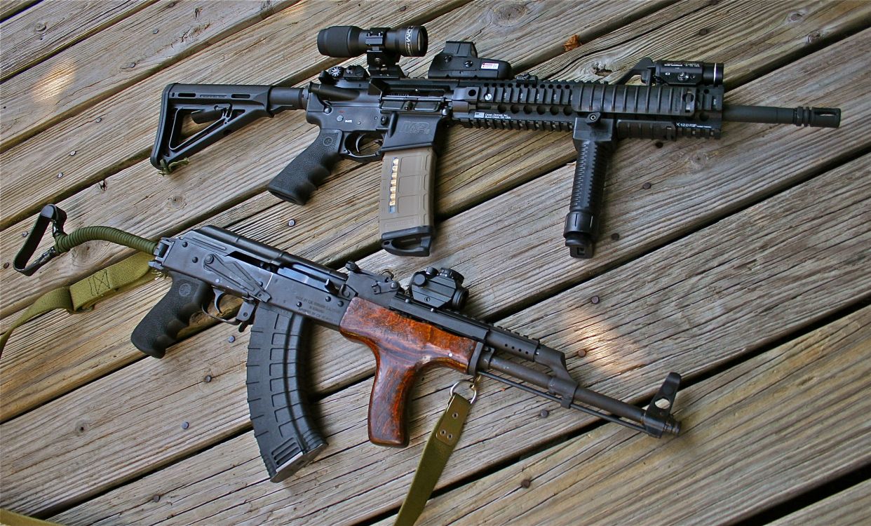Обои винтовка, карабин M4, огнестрельное оружие, орудие, штурмовая винтовка в разрешении 3059x1846
