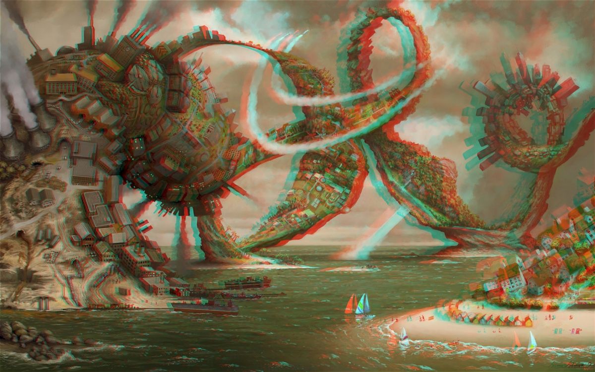 Обои сюрреализм, цифровое искусство, дракон, мифология, концепт арт в разрешении 1920x1200