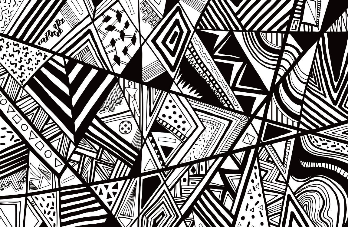 Обои черный и белый, рисование, абстрактное искусство, узор, дизайн в разрешении 4600x3000