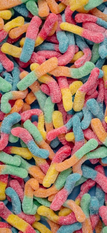 Обои конфета, мармеладный сладкий, шоколадный брауни, обледенение, Капкейк в разрешении 1080x2340