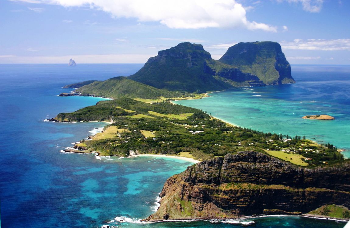 Обои Остров, побережье, море, прибрежные и океанические рельефы, мыс в разрешении 3024x1972