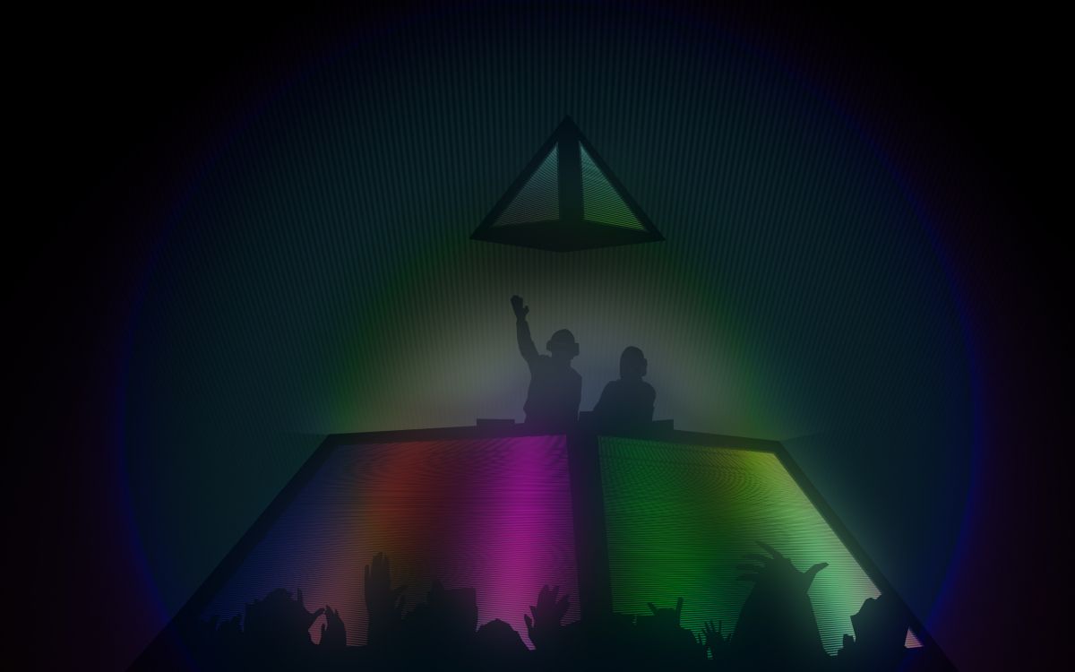 Обои дафт панк, электронная танцевальная музыка, Хаус музыка, электрохаус, свет в разрешении 2560x1600