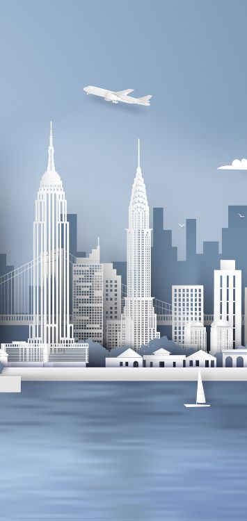 Обои ориентир, небоскреб, городской пейзаж, архитектура, здание в разрешении 1420x3000