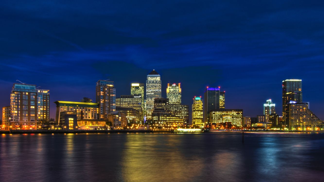 Обои Лондон, город, городской пейзаж, линия горизонта, городской район в разрешении 3840x2160