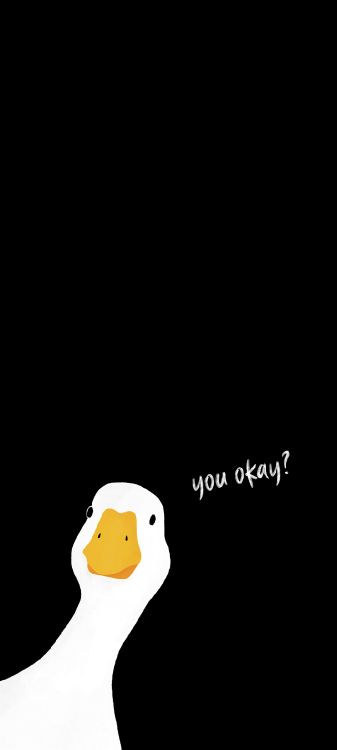 Обои ты в порядке, Гусь, Эпл, клюв, лого в разрешении 1080x2400