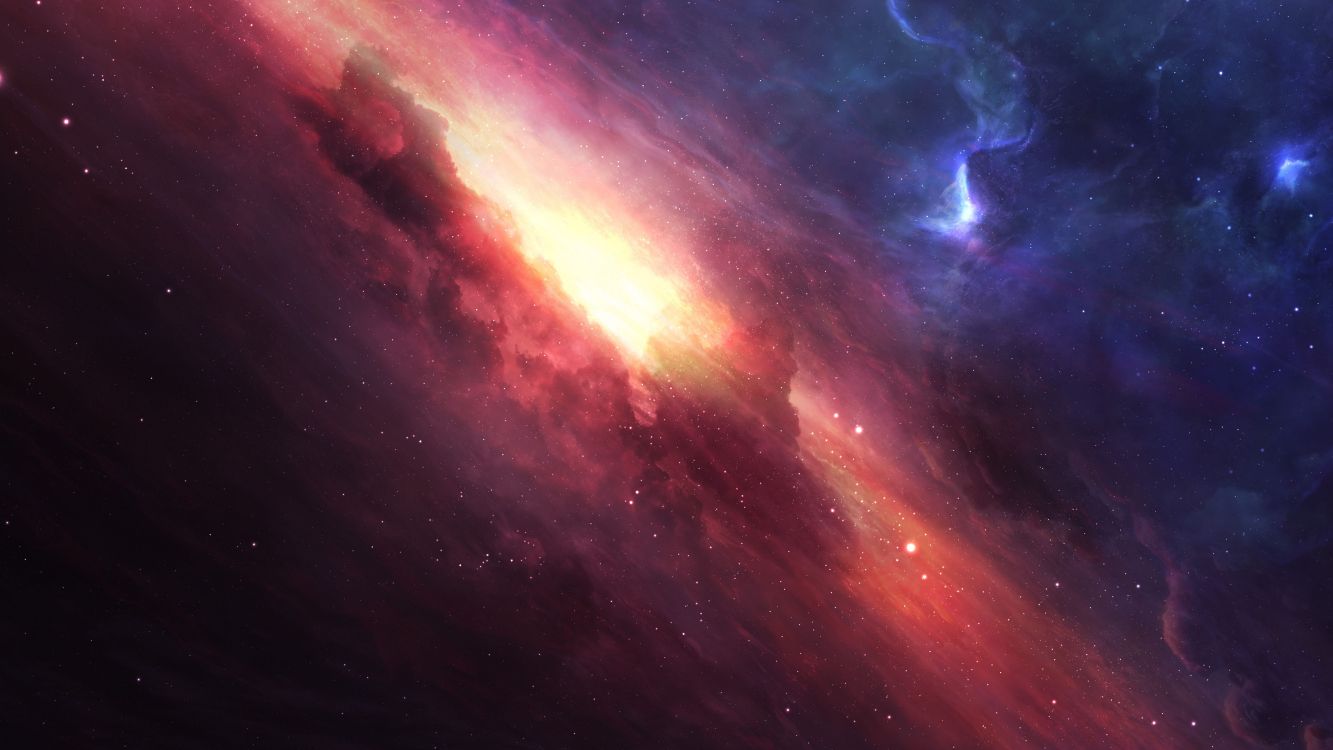 Обои атмосфера, астрономический объект, космическое пространство, туманность, Галактика в разрешении 6053x3404