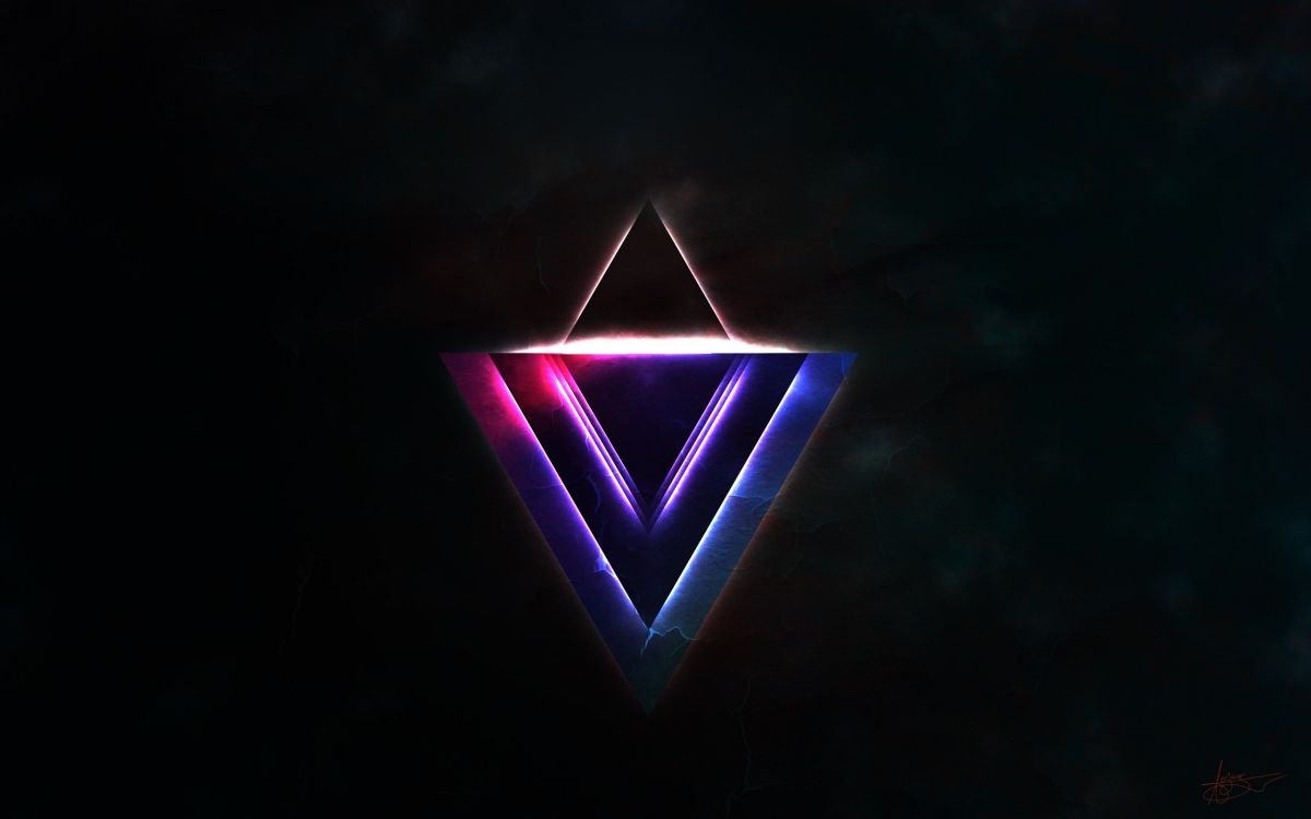 Обои треугольник, свет, пурпур, электрик, Фиолетовый в разрешении 2560x1600