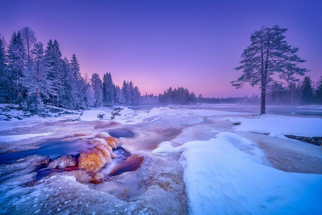 Обои Финляндия, природа, зима, снег, замораживание в разрешении 2048x1367