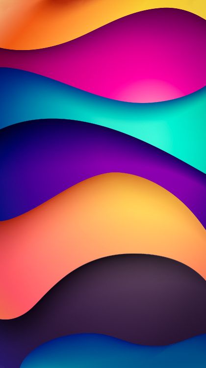Обои Оранжевый цвет, графический дизайн, дизайн, красочность, пурпур в разрешении 1680x3000