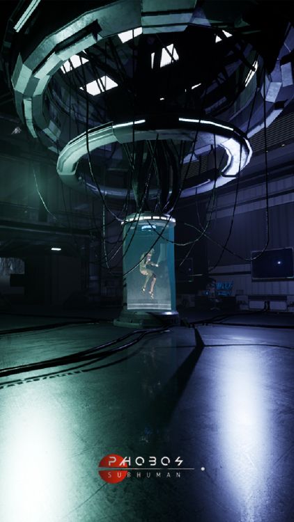 Обои отражение, космос, стекло, симметрия, темнота в разрешении 736x1306