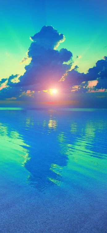 Обои море, Императрица музыкальная группа, вода, облако, гидроресурсы в разрешении 1080x2340