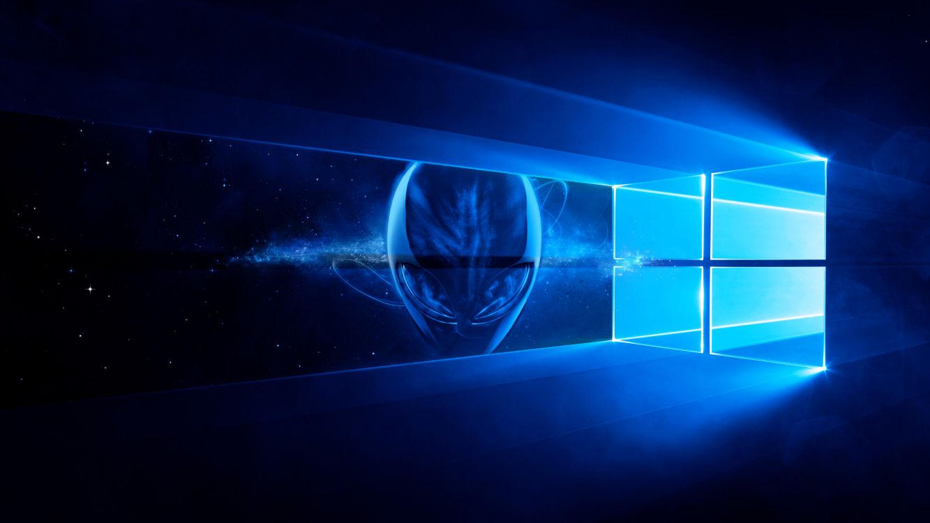Обои Alienware, синий, свет, электрик, технологии в разрешении 3840x2160