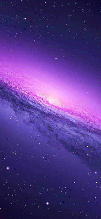 Обои Фиолетовый, пурпур, атмосфера, космос, горизонт в разрешении 1242x2688