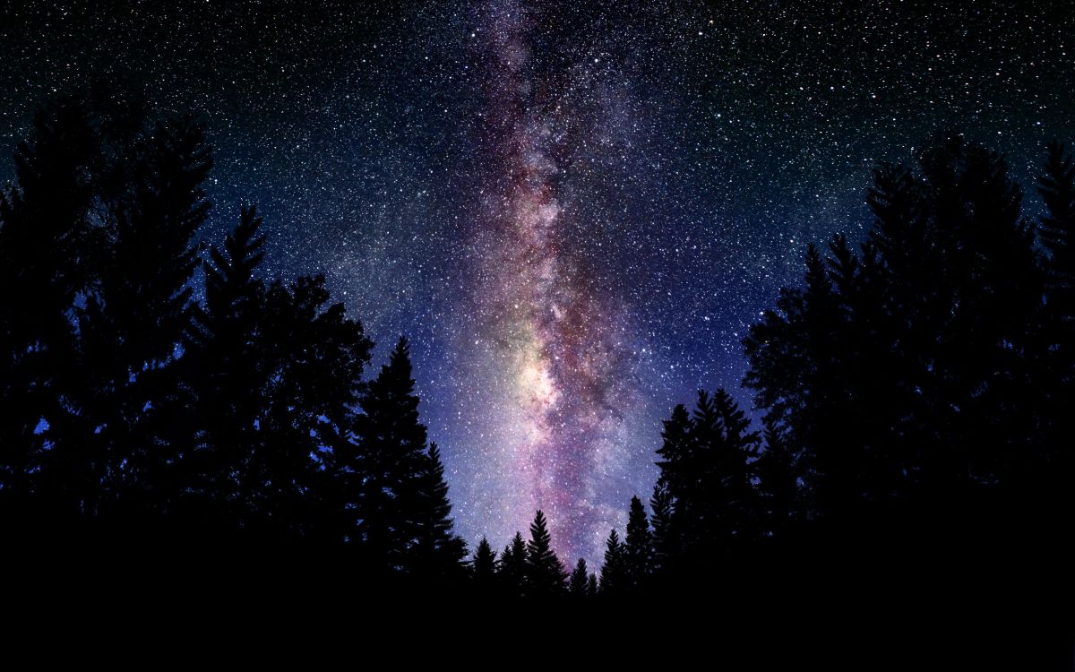 Обои Галактика, ночь, астрономический объект, темнота, звезда в разрешении 2560x1600