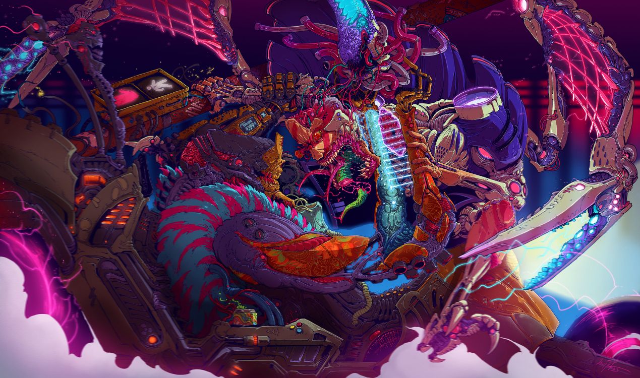 Обои карнавал, арт, аниме, интернет мем, графика в разрешении 2700x1595