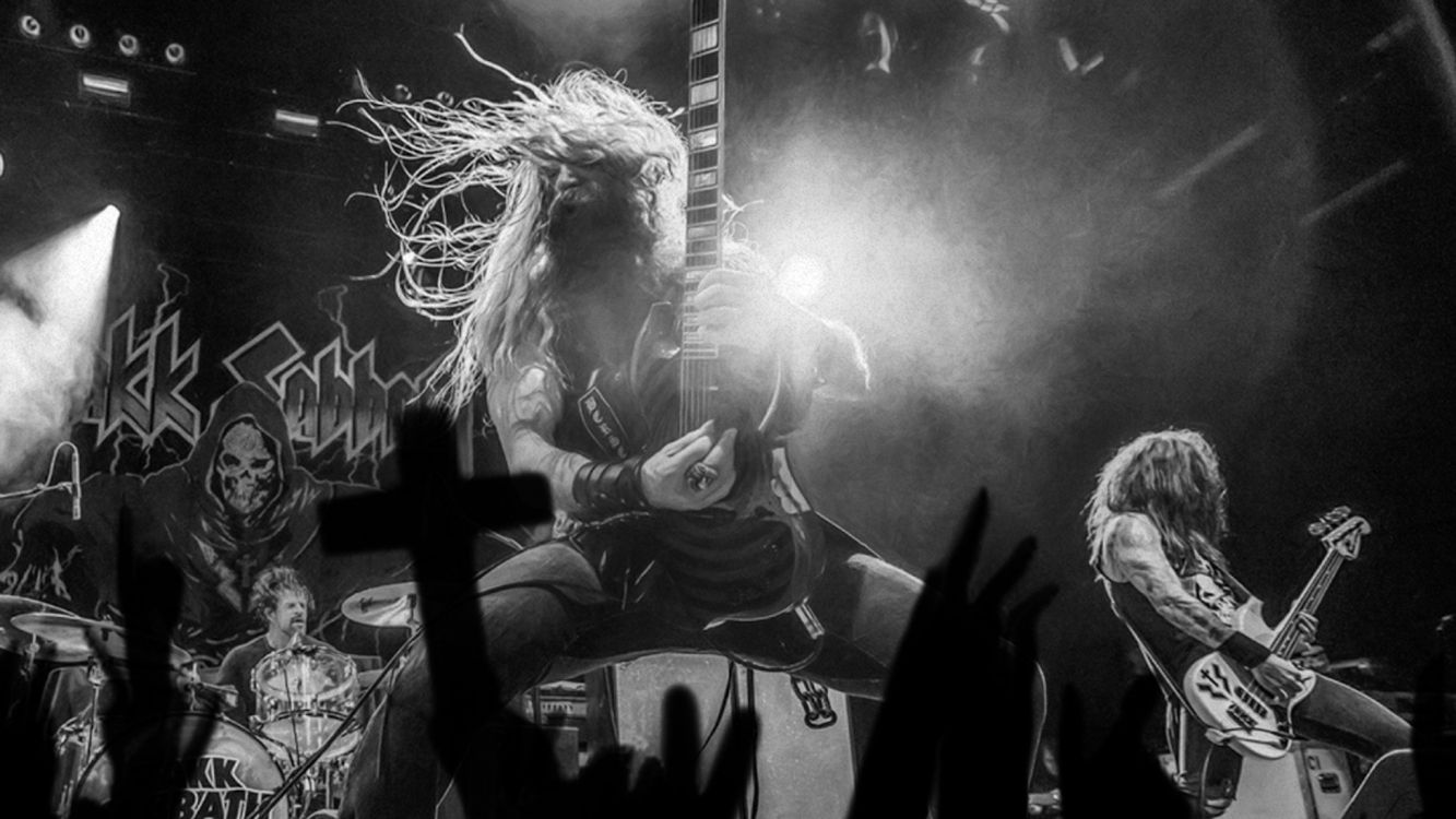 Обои Закк Субботу, Блэк Саббат, черный, Представление, рокконцерт в разрешении 2048x1152