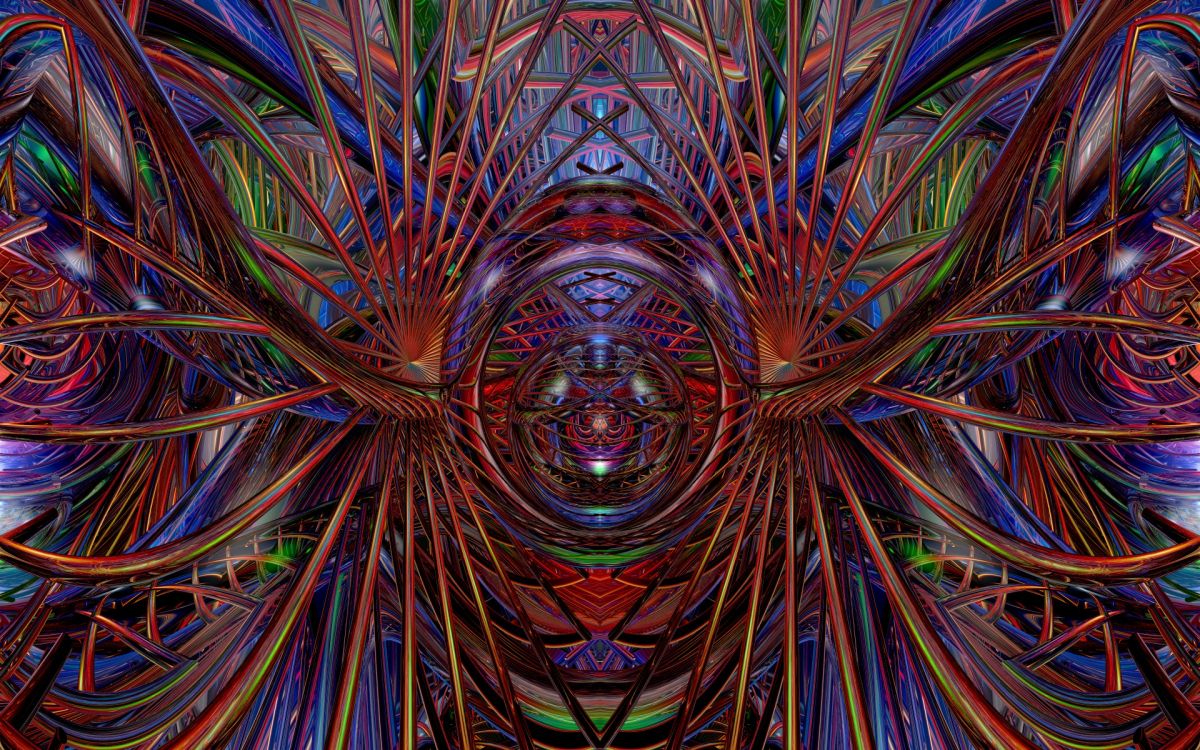 Обои фрактальное искусство, психоделическое искусство, калейдоскоп, симметрия, узор в разрешении 1920x1200