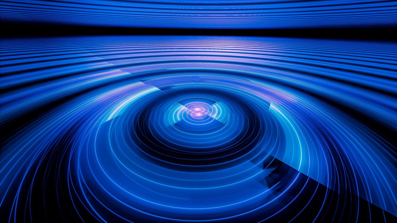 Обои пиксель, фрактальное искусство, синий, электрик, вихрь в разрешении 3265x1837