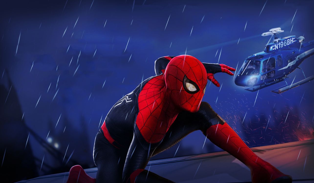 Обои человек-паук, Человек-паук Возвращение домой, Мистерио, супергерой, marvel в разрешении 6000x3500