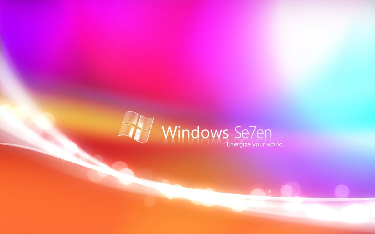 Обои windows 7, microsoft windows, Апельсин, свет, пурпурный цвет в разрешении 1920x1200