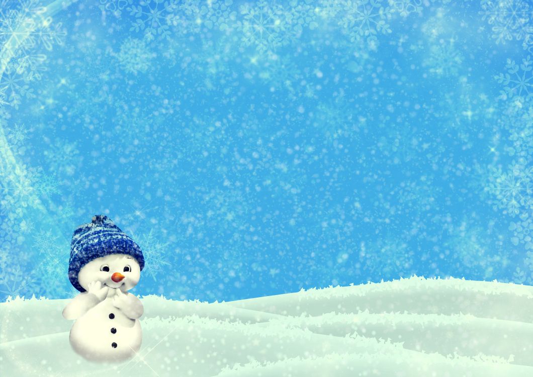 Обои Снеговик, Рождественский день, снег, зима, замораживание в разрешении 4961x3508
