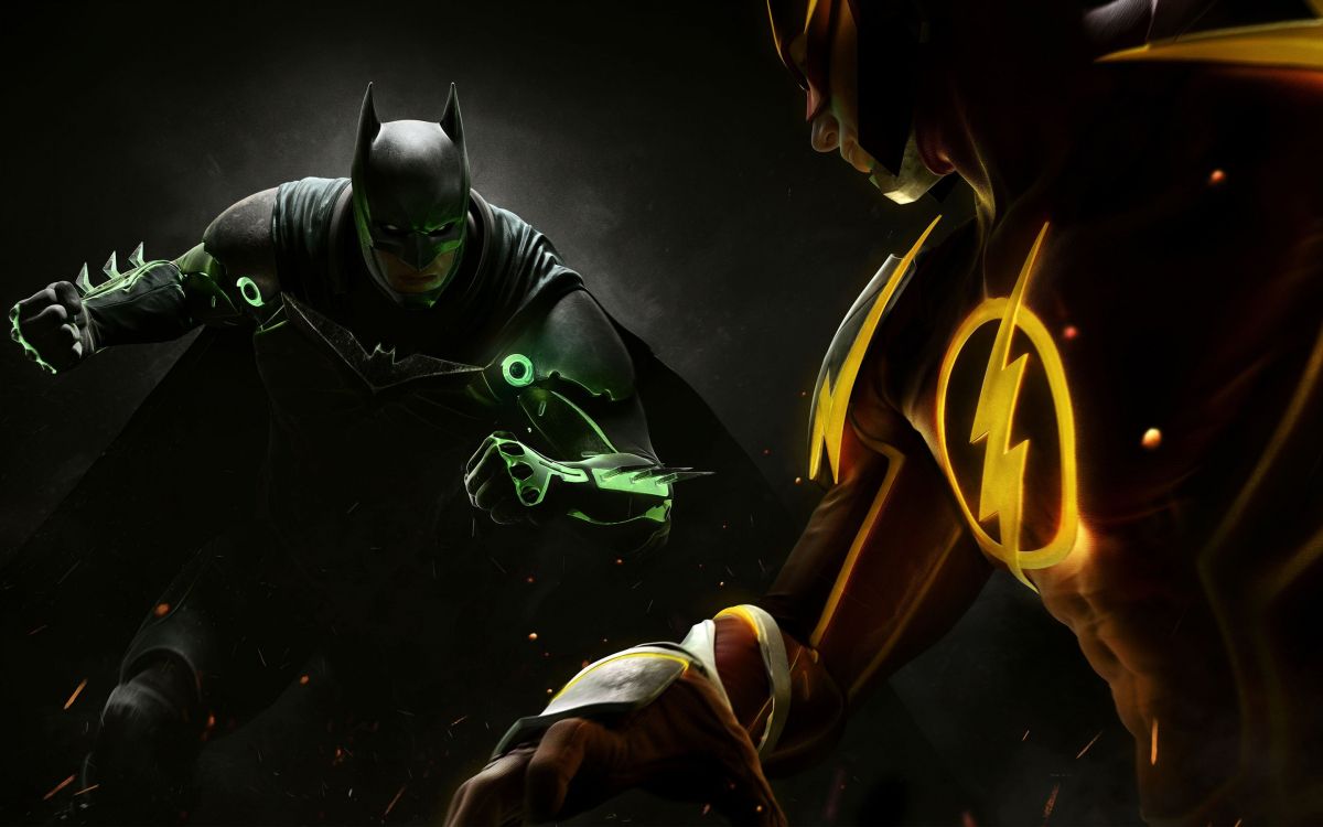 Обои Injustice 2, Боги Несправедливость Среди Нас, netherrealm studios, mortal kombat x, Бэтмен в разрешении 2880x1800