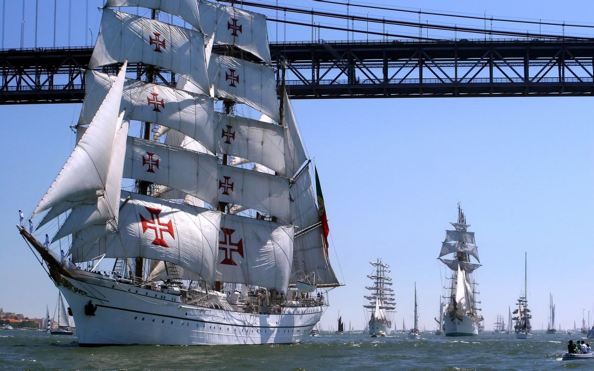 Обои высокий корабль, парусник, корабль, парусная шлюпка, мореплавание в разрешении 3000x1875