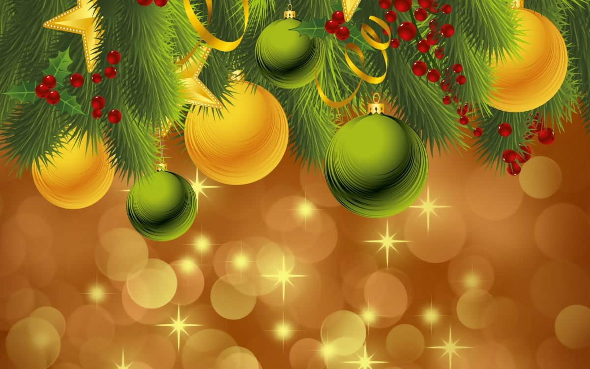 Обои Рождественский день, Новый год, рождественский орнамент, праздник, зеленый в разрешении 2560x1600