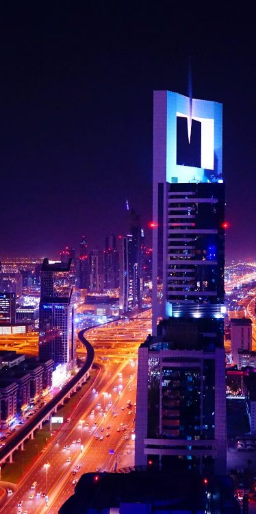 Обои смотровая площадка 43 уровня, Дубай, небоскреб, здание, башня в разрешении 1876x3754