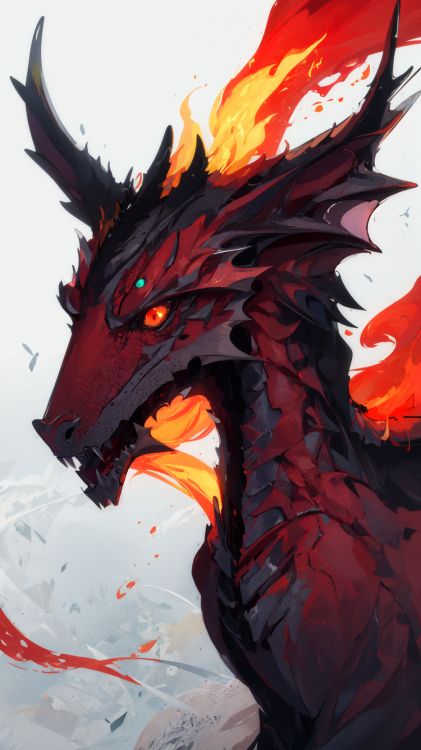 Обои дракон, арт, иллюстрация, сверхъестественное, легендарное существо в разрешении 936x1664